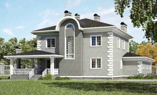 245-004-Л Проект двухэтажного дома и гаражом, простой коттедж из кирпича Владикавказ | Проекты домов от House Expert