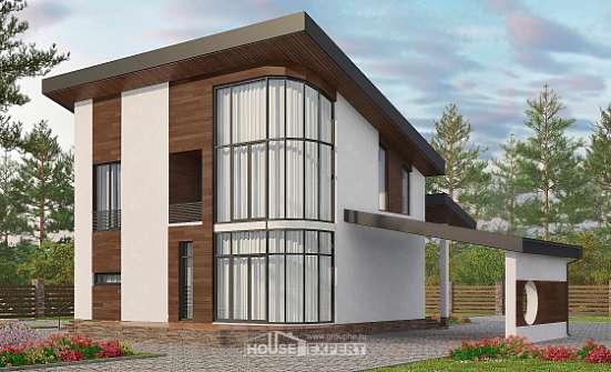 230-001-П Проект двухэтажного дома с мансардой, классический коттедж из кирпича Владикавказ | Проекты домов от House Expert