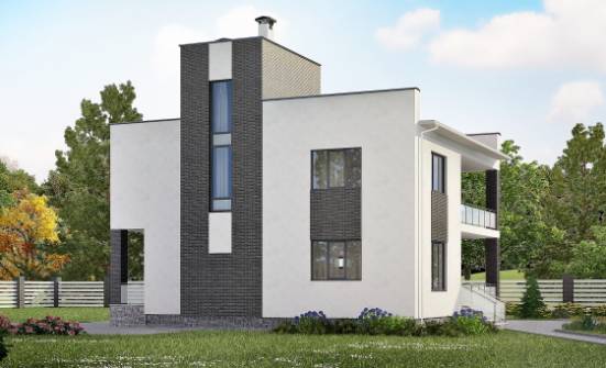 225-001-П Проект двухэтажного дома, уютный коттедж из твинблока Владикавказ | Проекты домов от House Expert