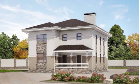 150-014-П Проект двухэтажного дома, доступный дом из арболита Владикавказ | Проекты домов от House Expert