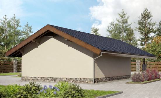 060-005-П Проект гаража из кирпича Владикавказ | Проекты одноэтажных домов от House Expert