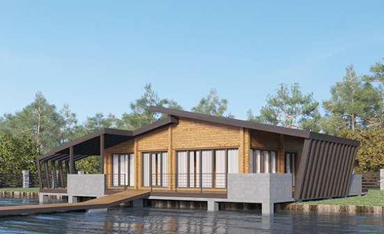 100-007-П Проект бани из бревен Владикавказ | Проекты одноэтажных домов от House Expert