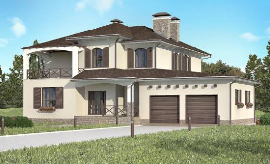 285-002-П Проект двухэтажного дома и гаражом, просторный дом из кирпича Владикавказ | Проекты домов от House Expert
