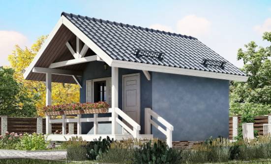 020-001-П Проект одноэтажного дома, современный дом из бревен Владикавказ | Проекты одноэтажных домов от House Expert