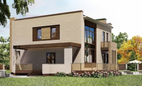 220-003-Л Проект двухэтажного дома, гараж, просторный коттедж из блока Владикавказ | Проекты домов от House Expert