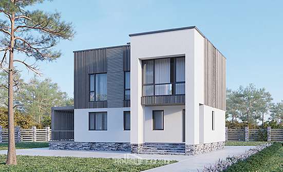 150-017-П Проект двухэтажного дома, доступный загородный дом из твинблока Владикавказ | Проекты домов от House Expert
