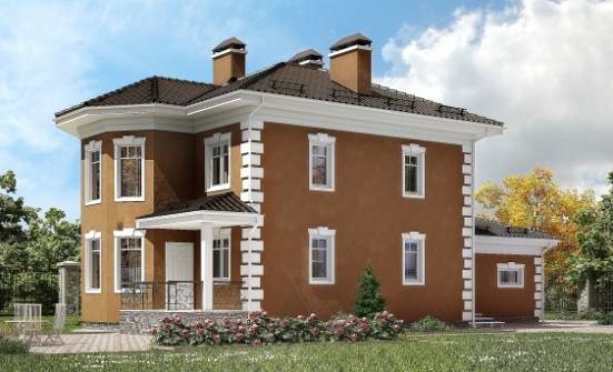 150-006-П Проект двухэтажного дома и гаражом, классический домик из газобетона Владикавказ | Проекты домов от House Expert
