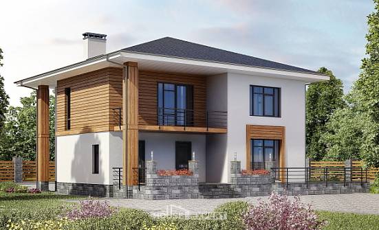 180-015-П Проект двухэтажного дома, небольшой домик из газобетона Владикавказ | Проекты домов от House Expert