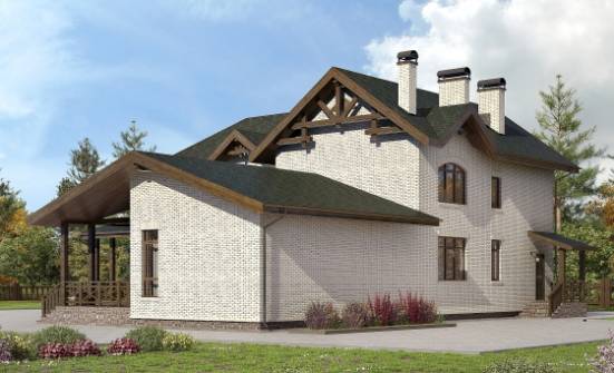 340-004-Л Проект двухэтажного дома, просторный домик из бризолита Владикавказ | Проекты домов от House Expert