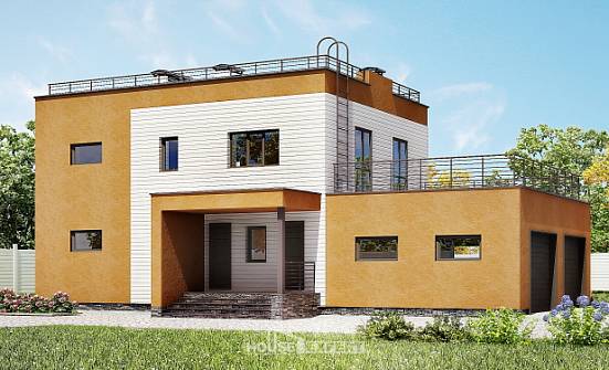 180-012-П Проект двухэтажного дома, гараж, средний коттедж из кирпича Владикавказ | Проекты домов от House Expert