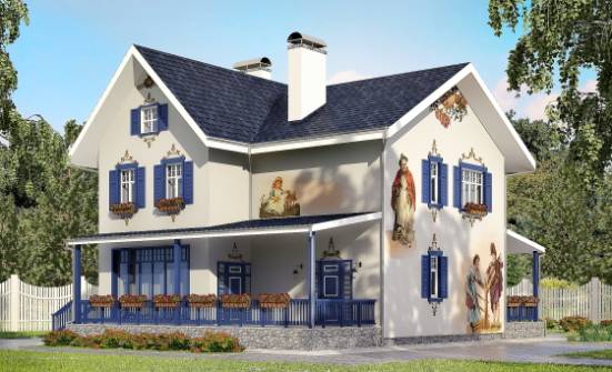 180-003-П Проект двухэтажного дома, экономичный домик из кирпича Владикавказ | Проекты домов от House Expert