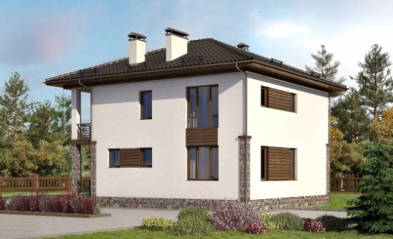 170-005-П Проект двухэтажного дома, бюджетный домик из поризованных блоков Владикавказ | Проекты домов от House Expert
