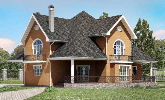 310-001-П Проект двухэтажного дома с мансардой, современный домик из блока Владикавказ | Проекты домов от House Expert