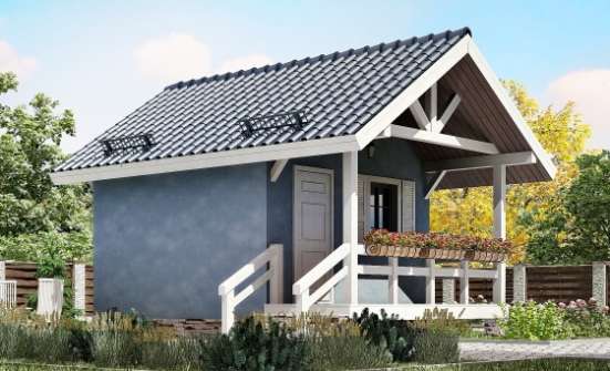 020-001-Л Проект одноэтажного дома, экономичный дом из бревен Владикавказ | Проекты домов от House Expert