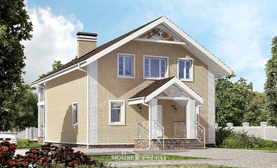 150-007-Л Проект двухэтажного дома мансардой, доступный домик из керамзитобетонных блоков Владикавказ | Проекты домов от House Expert