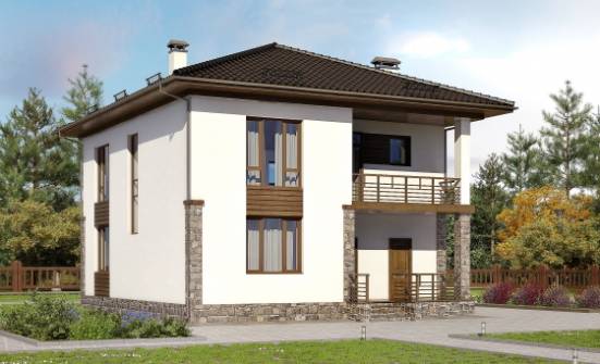 170-005-П Проект двухэтажного дома, бюджетный домик из поризованных блоков Владикавказ | Проекты домов от House Expert