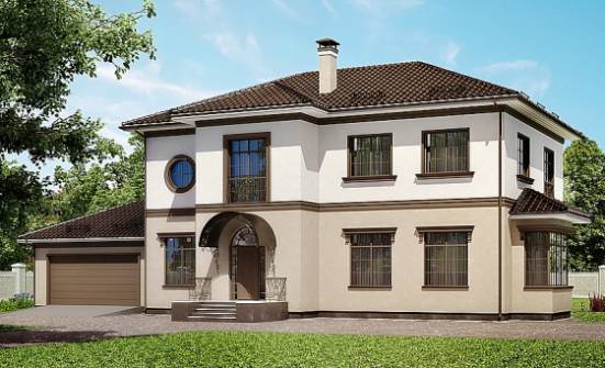 290-004-Л Проект двухэтажного дома, гараж, огромный домик из кирпича Владикавказ | Проекты домов от House Expert