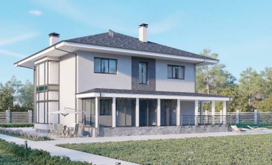 250-004-Л Проект двухэтажного дома, уютный домик из поризованных блоков Владикавказ | Проекты домов от House Expert