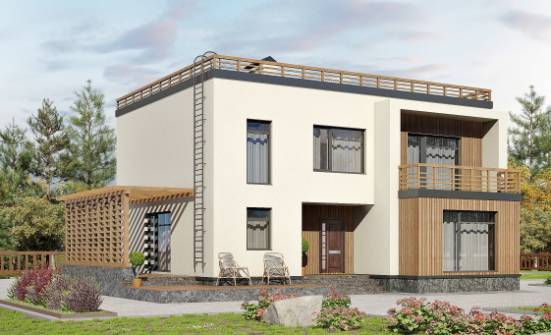215-002-Л Проект двухэтажного дома, уютный дом из теплоблока Владикавказ | Проекты домов от House Expert