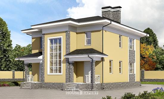 155-011-Л Проект двухэтажного дома, бюджетный домик из газобетона Владикавказ | Проекты домов от House Expert