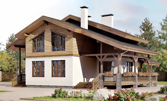 210-006-П Проект двухэтажного дома мансардный этаж, классический домик из кирпича Владикавказ | Проекты домов от House Expert