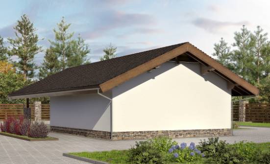 060-005-Л Проект гаража из кирпича Владикавказ | Проекты одноэтажных домов от House Expert