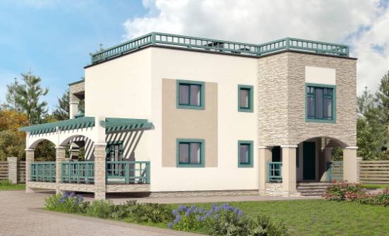 150-010-П Проект двухэтажного дома, бюджетный коттедж из кирпича Владикавказ | Проекты домов от House Expert