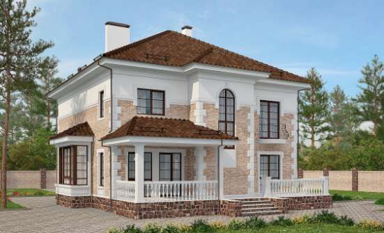 220-008-П Проект двухэтажного дома, просторный загородный дом из кирпича Владикавказ | Проекты домов от House Expert