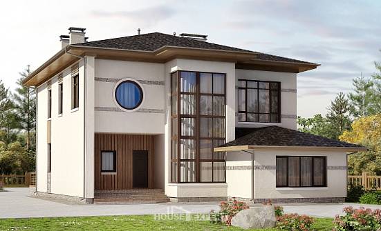 345-001-П Проект двухэтажного дома, уютный домик из поризованных блоков Владикавказ | Проекты домов от House Expert