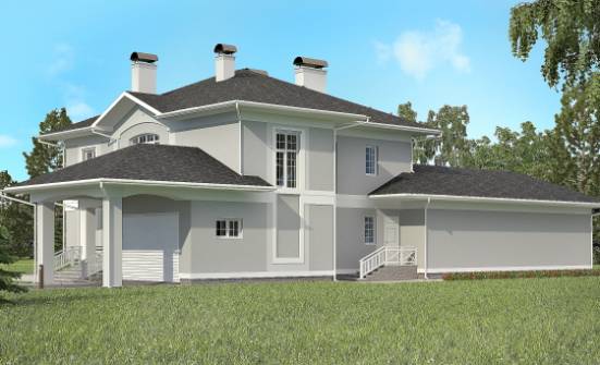 360-001-П Проект двухэтажного дома и гаражом, классический дом из кирпича Владикавказ | Проекты домов от House Expert