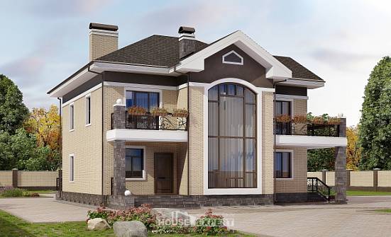 200-006-П Проект двухэтажного дома, простой коттедж из кирпича Владикавказ | Проекты домов от House Expert