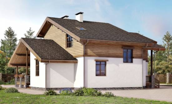 210-006-П Проект двухэтажного дома мансардный этаж, классический домик из кирпича Владикавказ | Проекты домов от House Expert
