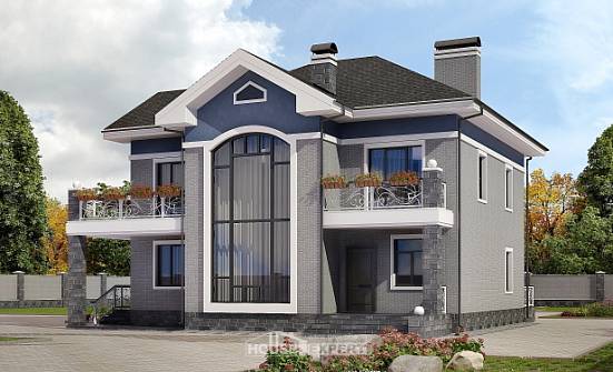200-006-Л Проект двухэтажного дома, уютный коттедж из кирпича Владикавказ | Проекты домов от House Expert