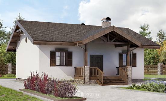090-002-П Проект одноэтажного дома, классический дом из кирпича Владикавказ | Проекты домов от House Expert