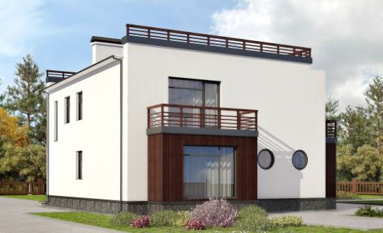 215-002-П Проект двухэтажного дома, средний загородный дом из блока Владикавказ | Проекты домов от House Expert