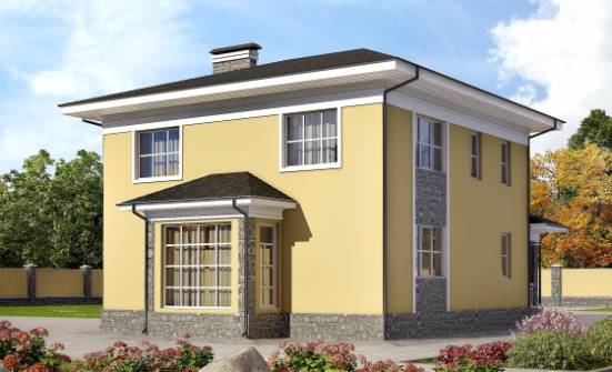 155-011-Л Проект двухэтажного дома, бюджетный домик из газобетона Владикавказ | Проекты домов от House Expert