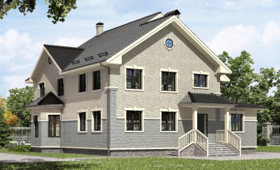 300-004-П Проект двухэтажного дома, красивый коттедж из газобетона Владикавказ | Проекты домов от House Expert