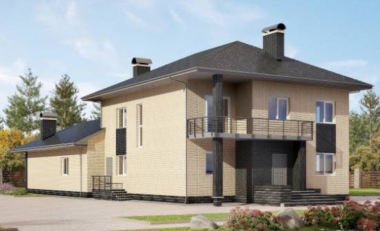 305-003-Л Проект двухэтажного дома, современный загородный дом из поризованных блоков Владикавказ | Проекты домов от House Expert