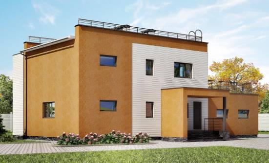 180-012-П Проект двухэтажного дома, гараж, средний коттедж из кирпича Владикавказ | Проекты домов от House Expert