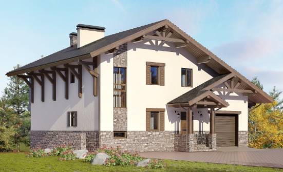 305-002-Л Проект трехэтажного дома мансардой, красивый загородный дом из кирпича Владикавказ | Проекты домов от House Expert