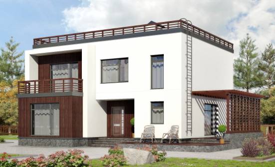 215-002-П Проект двухэтажного дома, средний загородный дом из блока Владикавказ | Проекты домов от House Expert