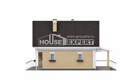 130-004-П Проект двухэтажного дома с мансардой, современный дом из пеноблока Владикавказ, House Expert
