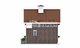 045-001-Л Проект двухэтажного дома мансардный этаж, уютный домик из поризованных блоков Владикавказ, House Expert