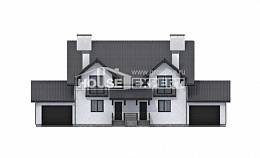 290-003-П Проект двухэтажного дома мансардный этаж, современный дом из арболита Владикавказ, House Expert