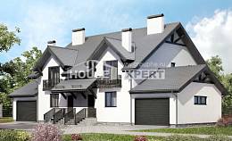 290-003-П Проект двухэтажного дома мансардный этаж, уютный загородный дом из бризолита Владикавказ, House Expert