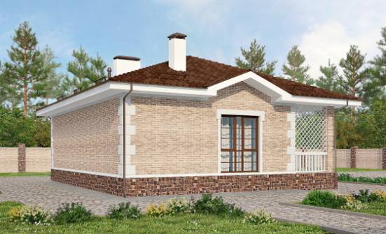 065-002-П Проект бани из кирпича Владикавказ | Проекты одноэтажных домов от House Expert