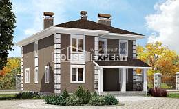 185-002-П Проект двухэтажного дома, красивый дом из газобетона Владикавказ, House Expert