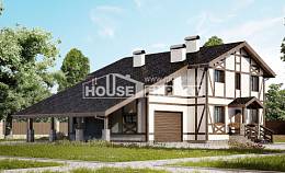 250-002-Л Проект двухэтажного дома мансардный этаж, гараж, классический загородный дом из кирпича Владикавказ, House Expert