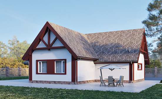 145-002-Л Проект гаража из бризолита Владикавказ | Проекты домов от House Expert