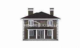 185-002-П Проект двухэтажного дома, доступный коттедж из поризованных блоков Владикавказ, House Expert